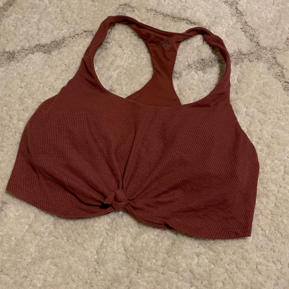 Alo Knot Bra- Rosewood
